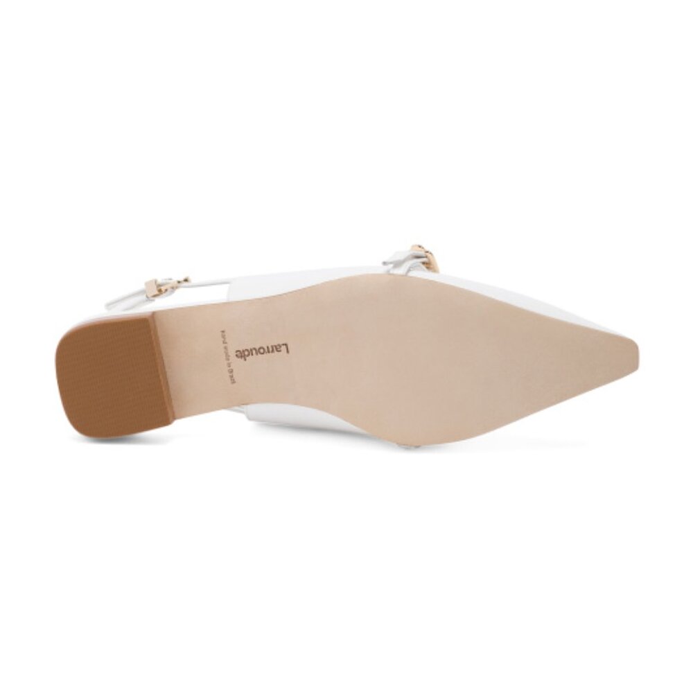 LARROUDE Made In Brazil Patent Leather Ines Slingback Flats - Picture 3 of 3